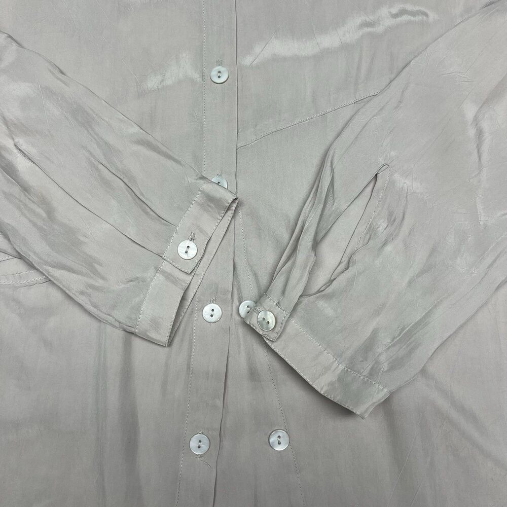 Stella Carakasi Button Tunic Dress Natural Lux Silk Like - Picture 5 of 9